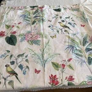 Pottery Barn ~LIA PALM TROPICAL~ SHOWER CURTAIN Parrot 72X72-100% Cotton